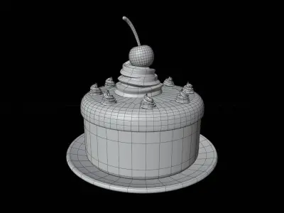 Cake 3D Illustration 3D model