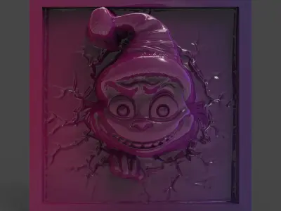 christmas grinch frame  3D print model