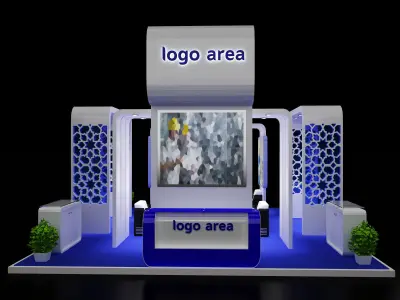  Booth Exhibition Stand a118  3D model