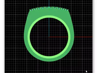 free pave setting engagement jewelry ring Free 3D print model
