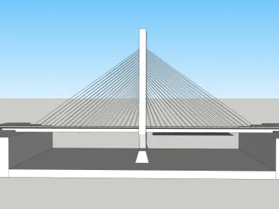 3d bridge model Sketchup 2020  - 3d  3D model