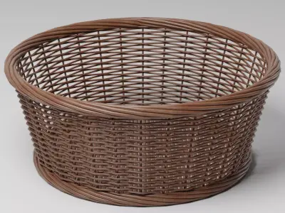 Wicker Basket Free 3D model purchase