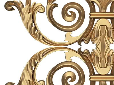 Carved Decoration Panel for CNC 02 Low-poly 3D model