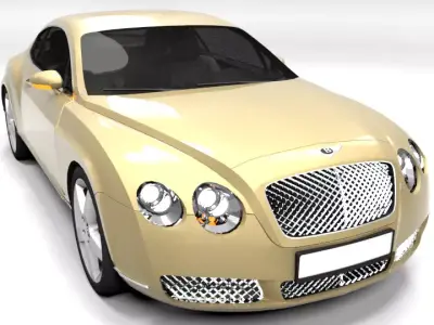 BENTLEY CONTINENTAL 2005 Low-poly 3D model