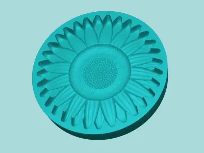 Sunflower 15 - Silicone Mold Maker - Template 3D print model