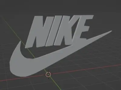 Nike 3d Logo Low-poly 3D model