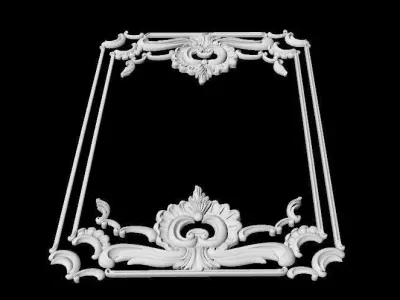 Central decor ornament for furniture 3D model 865