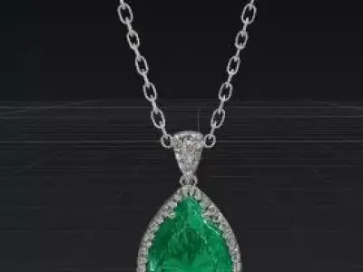 Emerald Halo Elegance 3D print model