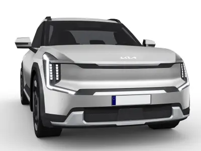 Kia EV9 2023 Low-poly 3D model