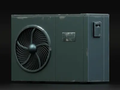 Heat Pump Low-poly 3D model Low-poly 3D model