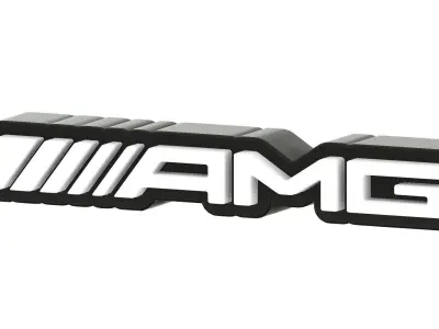 Mercedes Benz and AMG Stand Logo  3D print model