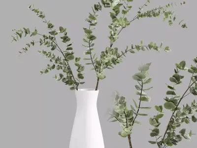 Faux Eucalyptus Branch 3D model