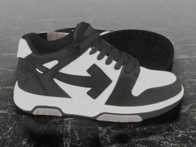 OFF WHITE OUT OF OFFICE 3D SHOES Low-poly 3D model