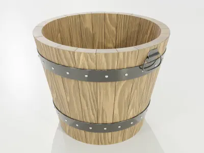 Wooden Planter 3D model purchase