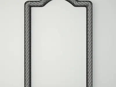 Rectangle Rope Wall Mirror 3D model