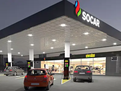Socar station 3D model