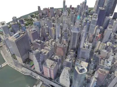 Manhatten Skyline Free 3D model