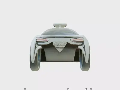 Futuristic Flying Taxi Concept Car 3D Model Low-poly 3D model