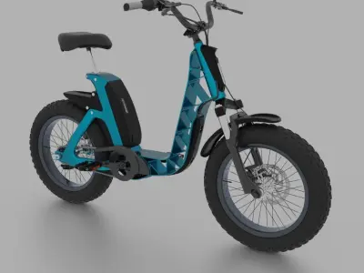  realistic 3d electric bike  Low-poly 3D model