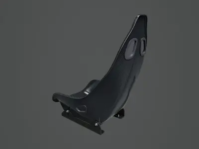 Racing Seat 01 Low-poly 3D model