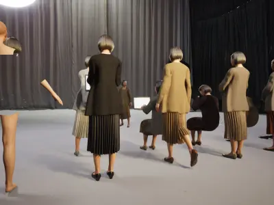 Modular Character - Asian Business Woman - FM2 Low-poly 3D model