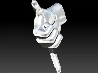 Shaka hand gesture 3D print model