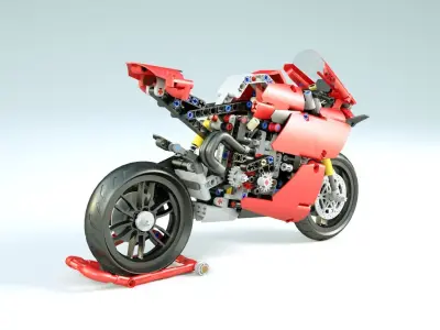 LEGO motorcycle V4 3D model