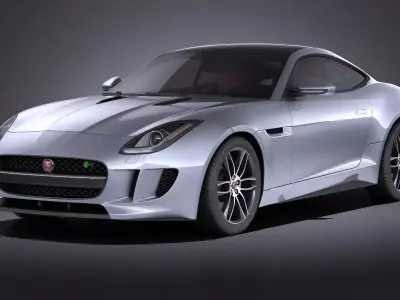 Jaguar F Type R Coupe 2015 VRAY 3D model