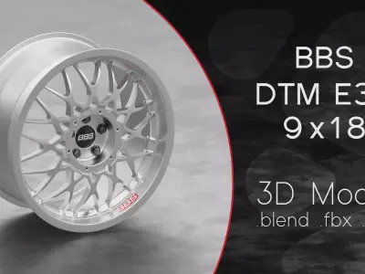 BBS DTM E30 Wheel 3D Model 3D model