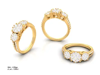 Luxury diamond ring 3D print model