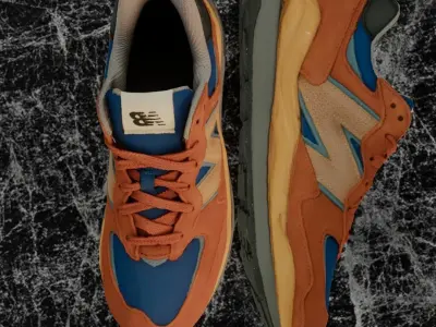 NEW BALANCE 3D SHOES - BLUE - ORANGE Low-poly 3D model