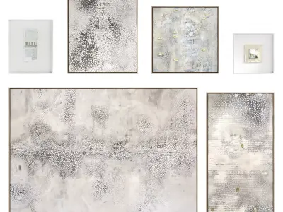 Abstract Painting Frame Set 02 3D model