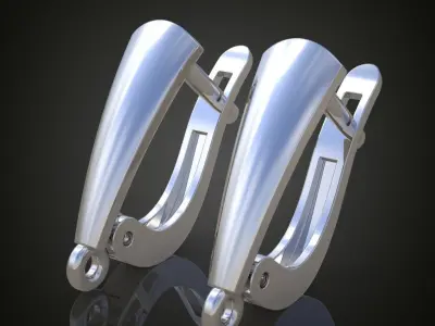 Earring 3D model 3D printable model 0112 3D print model
