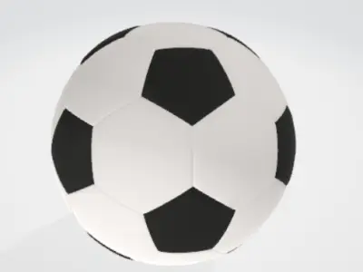 traditional 3d soccer ball for indoor scene 3D model