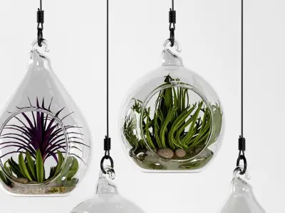 Hanging bowl vase 4 3D model