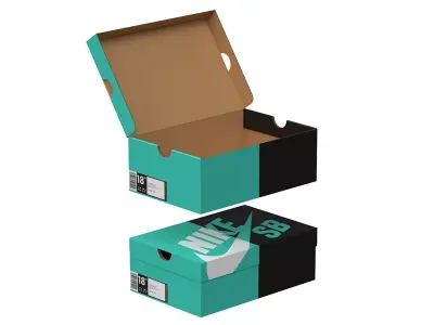 Nike Shoe Box PBR 10 Low-poly 3D model