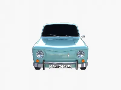Renault 8 Light Blue 3D model