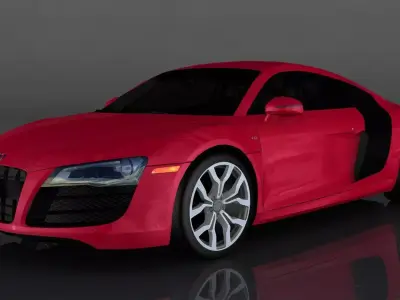 Audi R8 2008 Low-poly 3D model