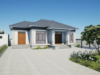 Metaverse Archviz Realism 3d villa  architecture Unreal Engine Low-poly 3D model