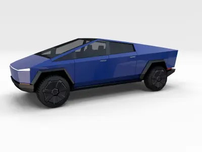 Tesla Cybertruck with Chassis Pack 3D model