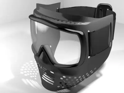 Paintball Facemask - Type 1 3D model