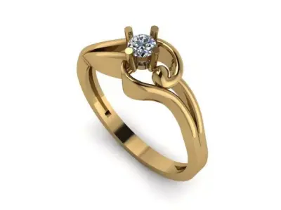 daimond ring ready to print 3D print model