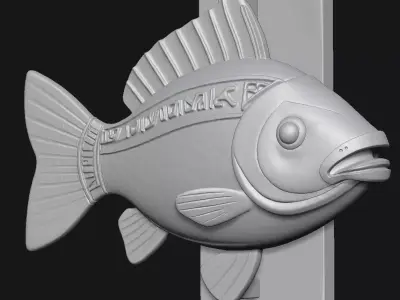 Fish sculpture 3D print model purchase