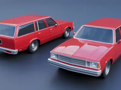 Chevrolet Malibu Wagon 1980 3D print model