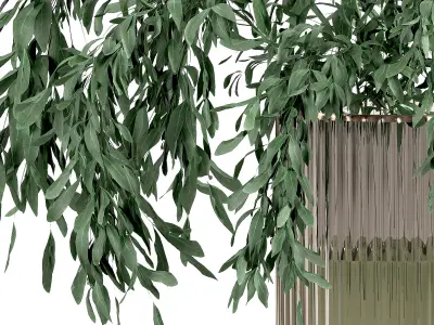 plant bouquet with vase  3D model