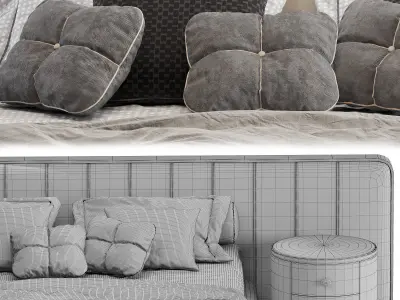 Bed Flou Letto Ermes 3D model