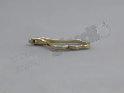 wedding band necklace holderpendant model 3D print model