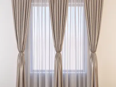 Set 25 Curtains 3D model