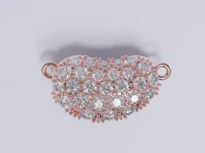 Diamond Bean tiffany design pendant 3D print model