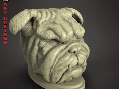 Bulldog version 1 Penstand cum flowerspot 3D print model